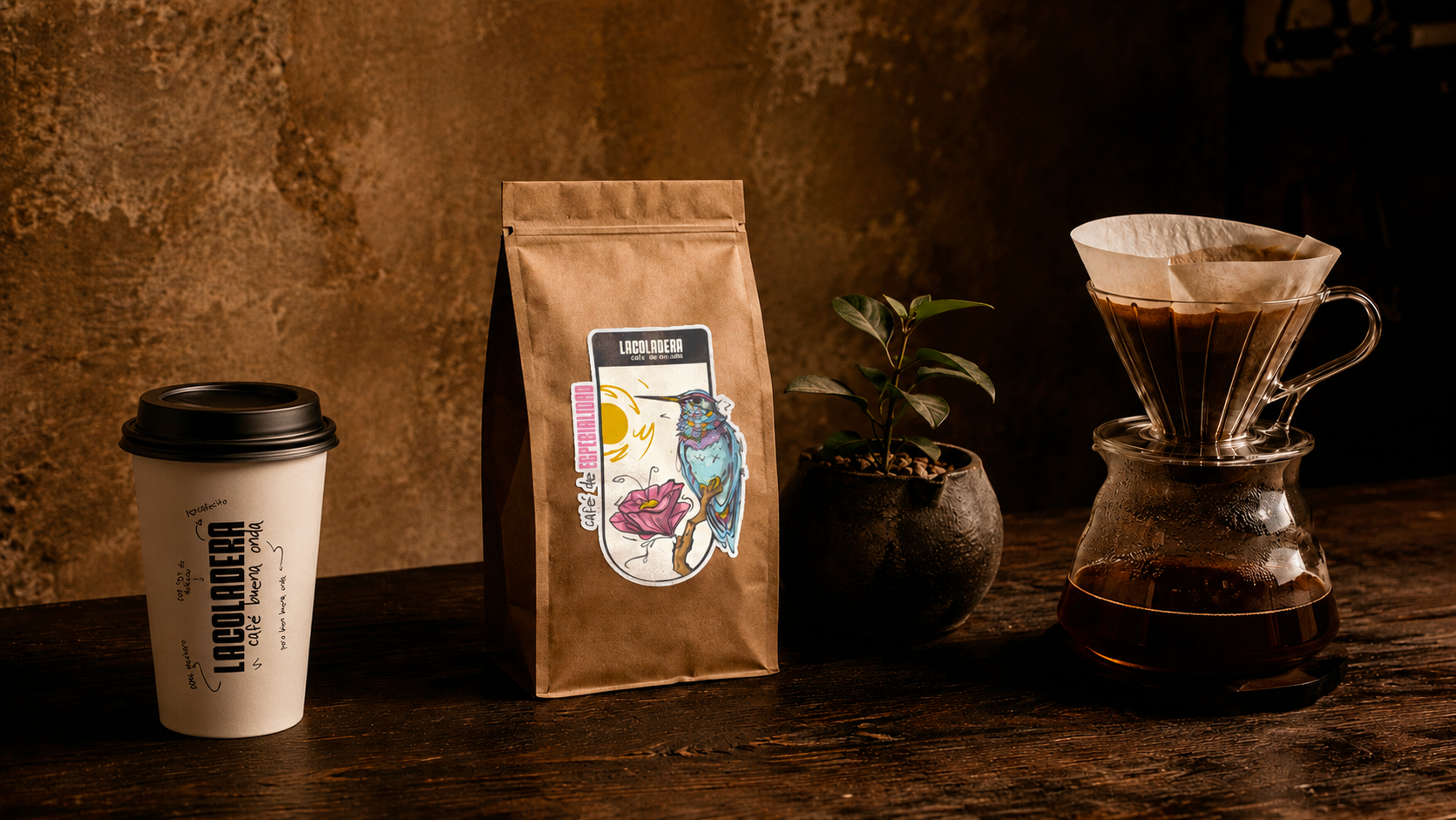 Bebida, café en grano y método